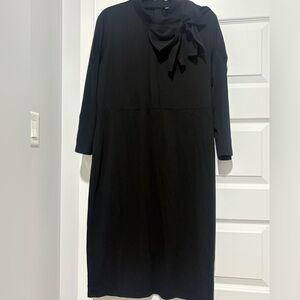Black Dress with collar bow detail size 3x